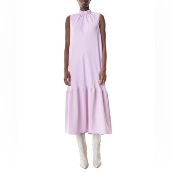 Tibi Modern Drape Sculpted Midi Dress in Mulberry NWT - Picture 3 of 8